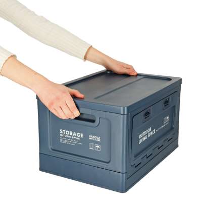 Luggage organiser camping box navy blue