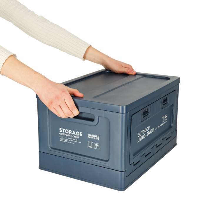 Luggage organiser camping box navy blue