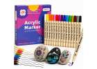 Markery akrylowe do tkanin kamieni pisaki flamastry mazaki wodoodporne DIY 24 szt. 1