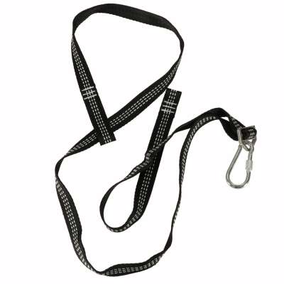 Mounting set for hammock swing strap + snap hook carabiner