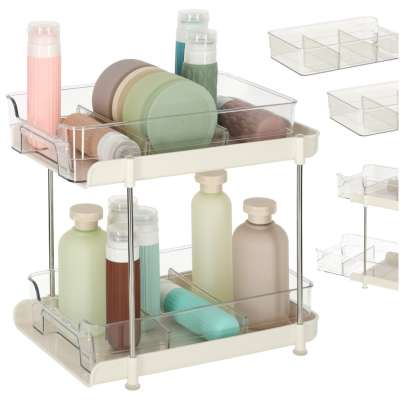 Multi-functional organiser for desk cabinet acrylic
