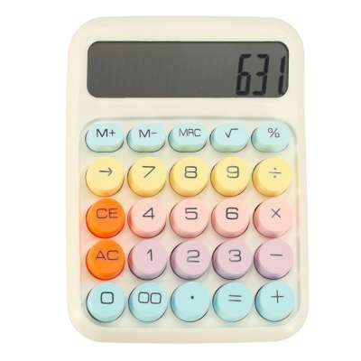 Office calculator large display round buttons