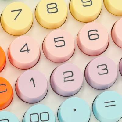 Office calculator large display round buttons