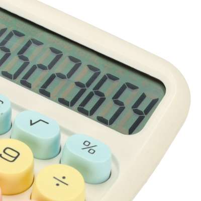 Office calculator large display round buttons