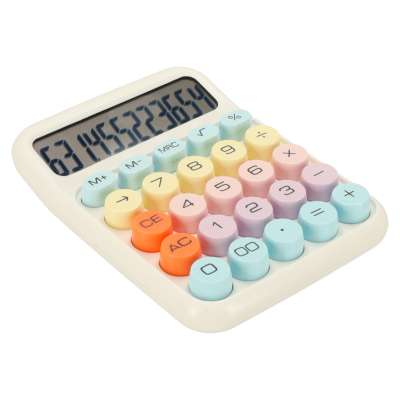 Office calculator large display round buttons
