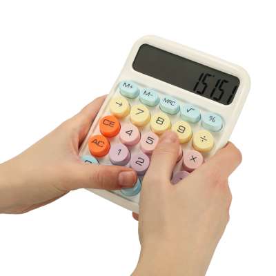 Office calculator large display round buttons