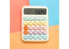 Office calculator large display round buttons 8
