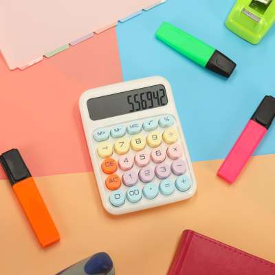 Office calculator large display round buttons