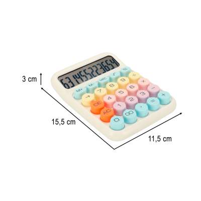 Office calculator large display round buttons