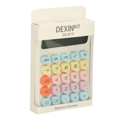 Office calculator large display round buttons