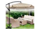 Parasol ogrodowy LUARO duży składany z wysięgnikiem 290cm beżowy 10