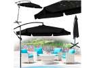 Parasol ogrodowy LUARO duży składany z wysięgnikiem 290cm czarny 1