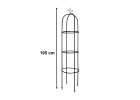 Pergola ogrodowa kolumnowa słup kolumna dzwon stojak na róże kwiaty pnące metalowa 195 cm 4