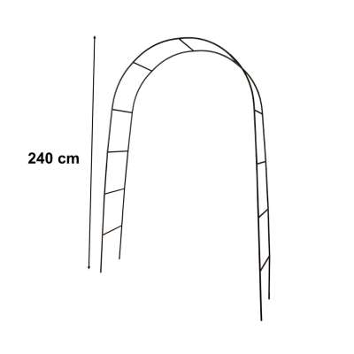 Pergola ogrodowa łuk uchwyt na róże kwiaty bluszcz pnącza metalowa 240 x 140 cm