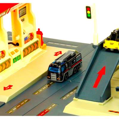 Petrol station police car park set 54el
