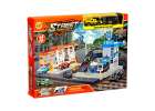 Petrol station police car park set 54el 11