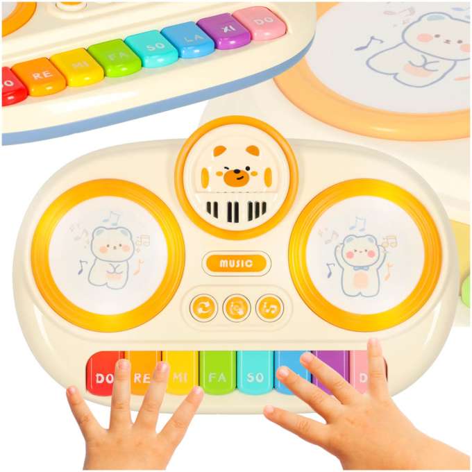 Pianinko organki interaktywne dla dzieci edukacyjne beżowy