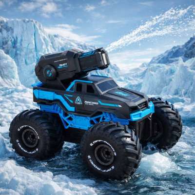 RC amphibious waterproof car controlled by hand gestures + 2 remote controls blue