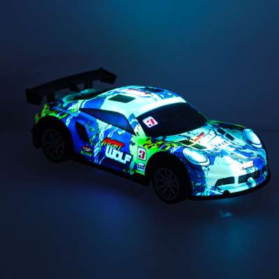 RC sports car blue yellow