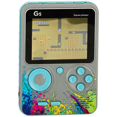 Retro grey mini portable games console