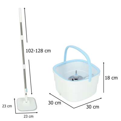 Rotary rectangular mop clean dirty water