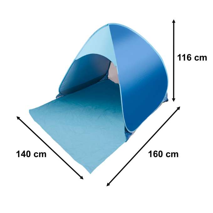 Self-folding garden beach tent blue