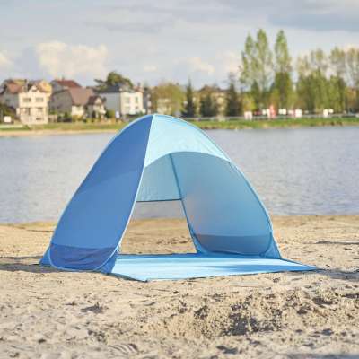 Self-folding garden beach tent blue