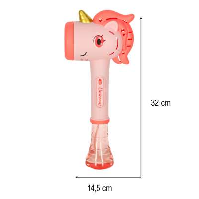 Soap bubble gun bubble machine unicorn wand light sound