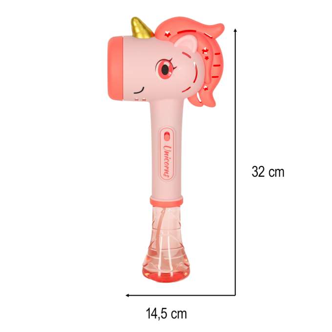 Soap bubble gun bubble machine unicorn wand light sound