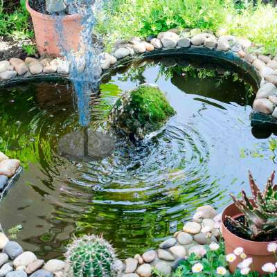 Solar garden fountain floating 16cm