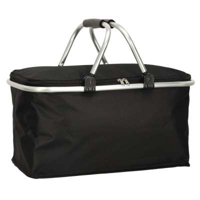 Thermal folding picnic basket black