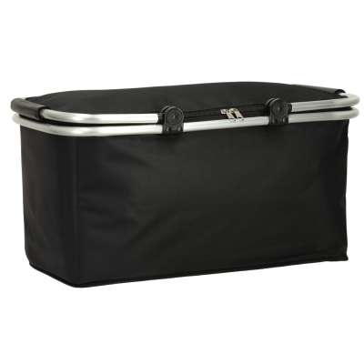 Thermal folding picnic basket black