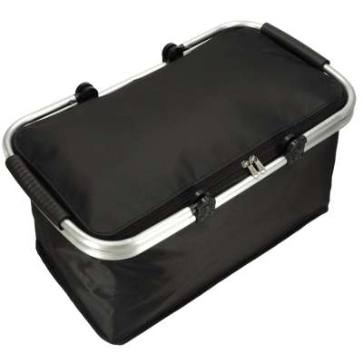 Thermal folding picnic basket black