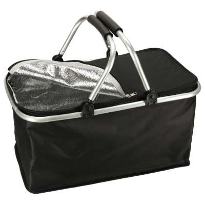 Thermal folding picnic basket black