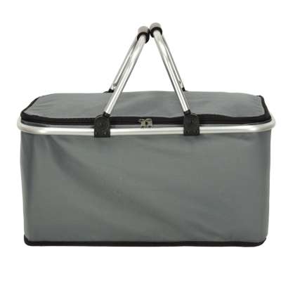 Thermal folding picnic basket grey