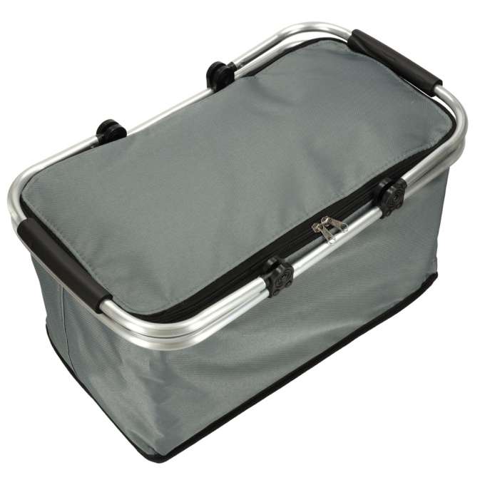 Thermal folding picnic basket grey