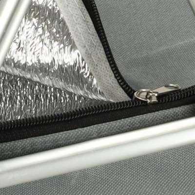 Thermal folding picnic basket grey