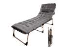 Tourist folding field bed 198 cm light grey 2