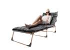Tourist folding field bed 198 cm light grey 3