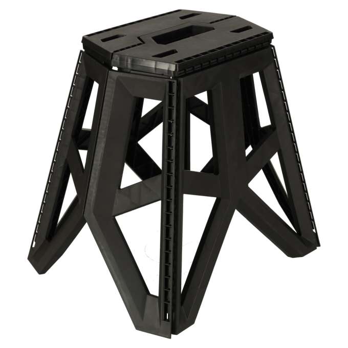Tourist folding stool black