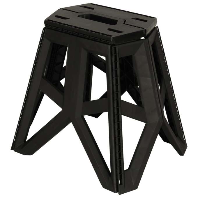 Tourist folding stool black