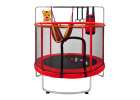 Trampoline for children garden ball net basketball 155cm red 11