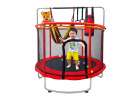 Trampoline for children garden ball net basketball 155cm red 8