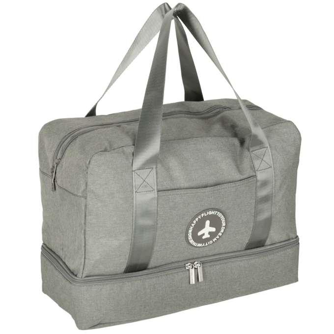Travel bag hand luggage 39x18x30cm grey