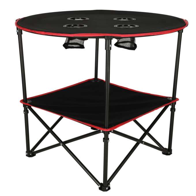 Travel table folding with cover black