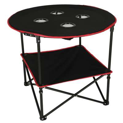 Travel table folding with cover black