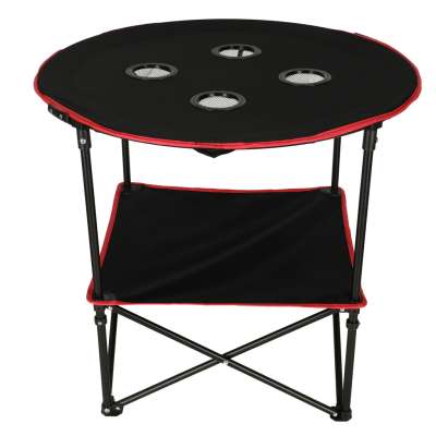 Travel table folding with cover black