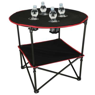 Travel table folding with cover black
