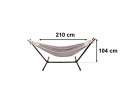 Two-person garden hammock with frame 247 cm 7