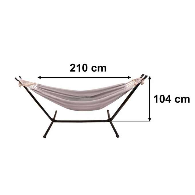 Two-person garden hammock with frame 247 cm